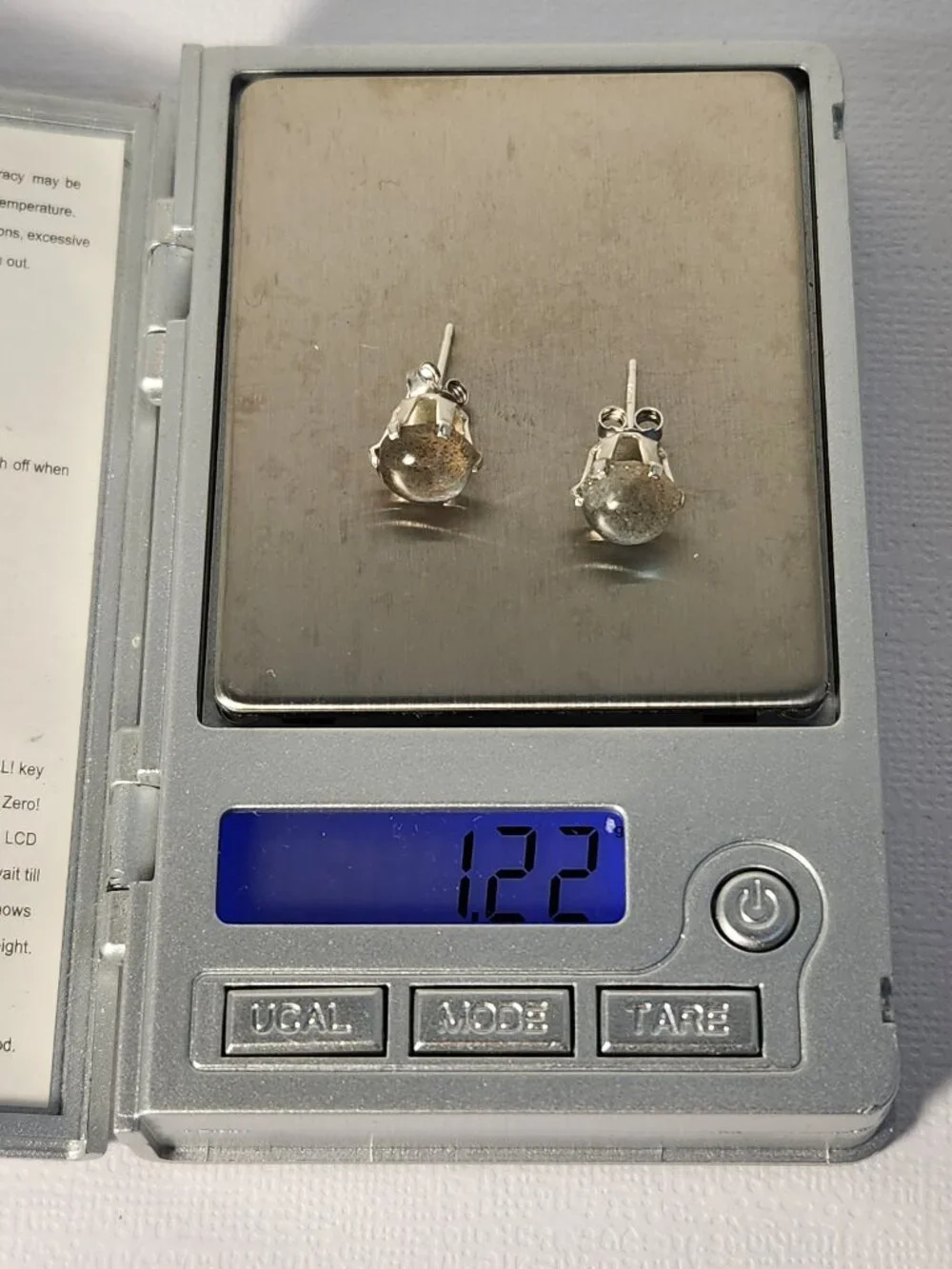 Natural Malagasy Labradorite 9mm Round Stud Earrings 925 Sterling Silver